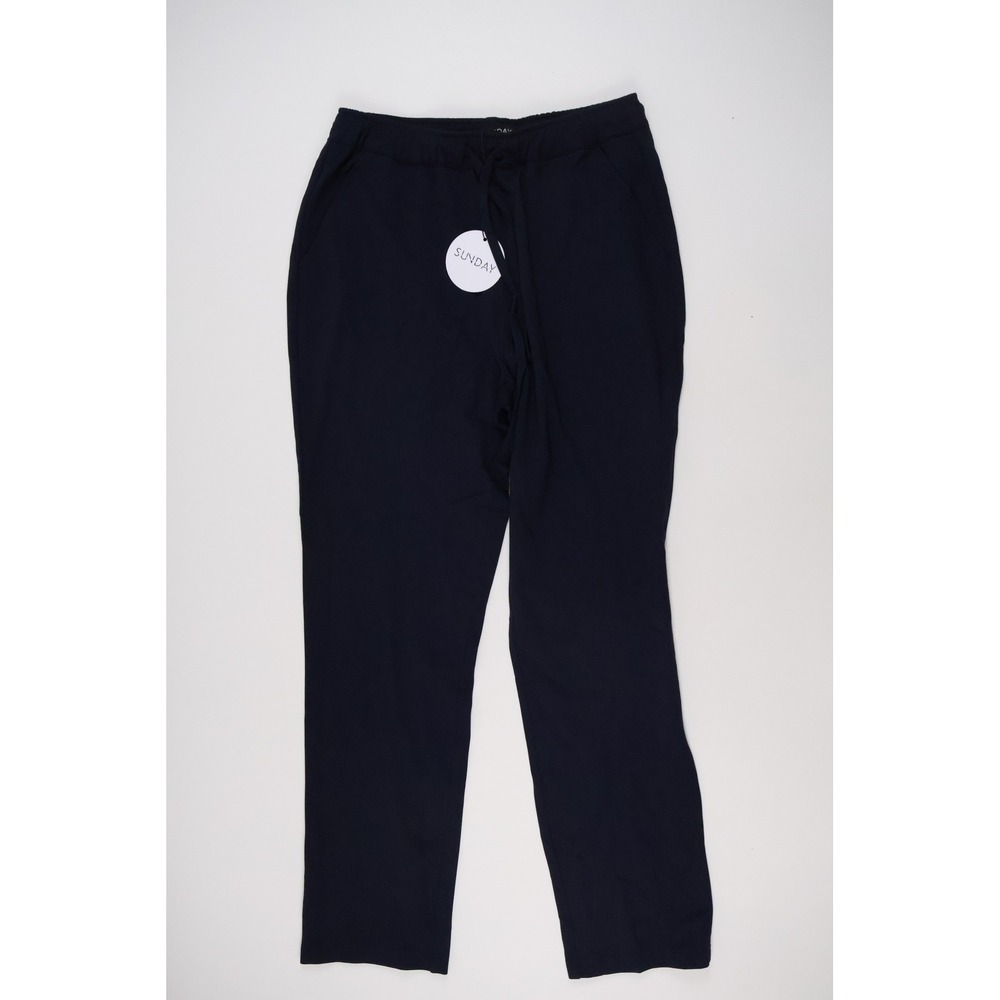 Sunday Drawstring Lounge Pants Navy Blue Solid Size M NWT